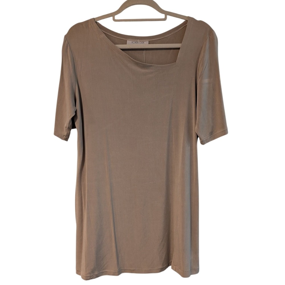 Ronen Chen NWT asymmetrical collar‎ rayon made in Israel Wom Size 4. (US 12-14)